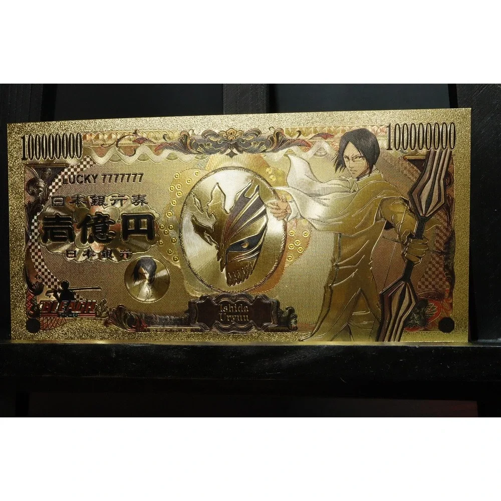 24k Gold Foil Plated Ishida Uryuu Bleach‎ Banknote Anime Collectible Bill